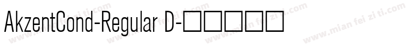 AkzentCond-Regular D字体转换